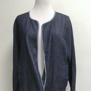 Eileen Fisher Organic cotton blue chambray jacket